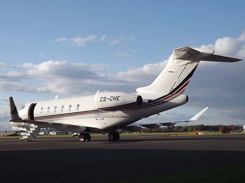 NetJets Challenger 350 Aircraft Parked